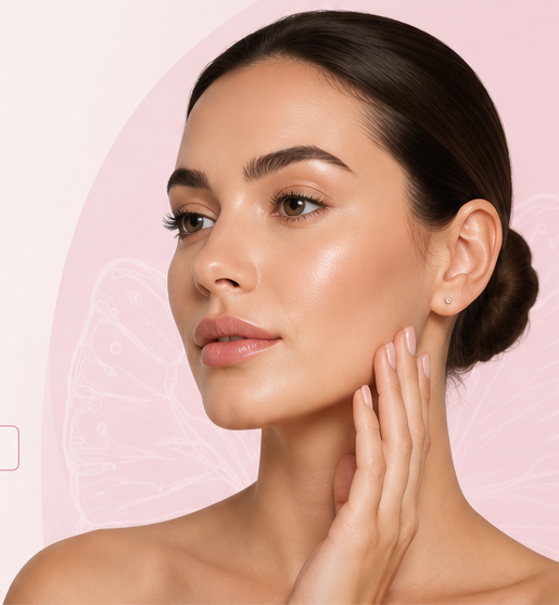 Woman with glowing skin